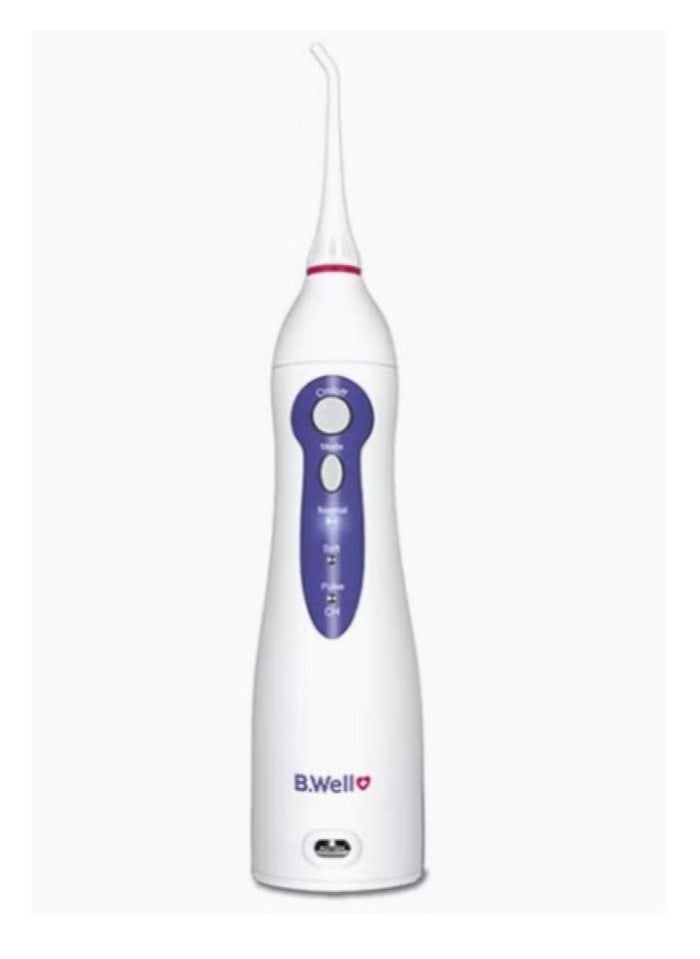 B.Well Swiss - WI-911 3-Mode Portable Oral Irrigator Water Flosser with Two User Tip & Li-ion Battery Charger Adapter - Image 1