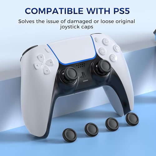 SQUISHCO 3 Pairs Thumb Grips,Enhanced Grip and Control, Replacement Joystick Caps Compatible with PS5 Controller, Suitable for Extended Gaming Sessions,Black - Image 3