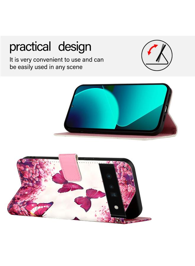 S-TOP Case For Google Pixel 6 Pro 3D Painting Horizontal Flip Leather Phone Case - Image 3