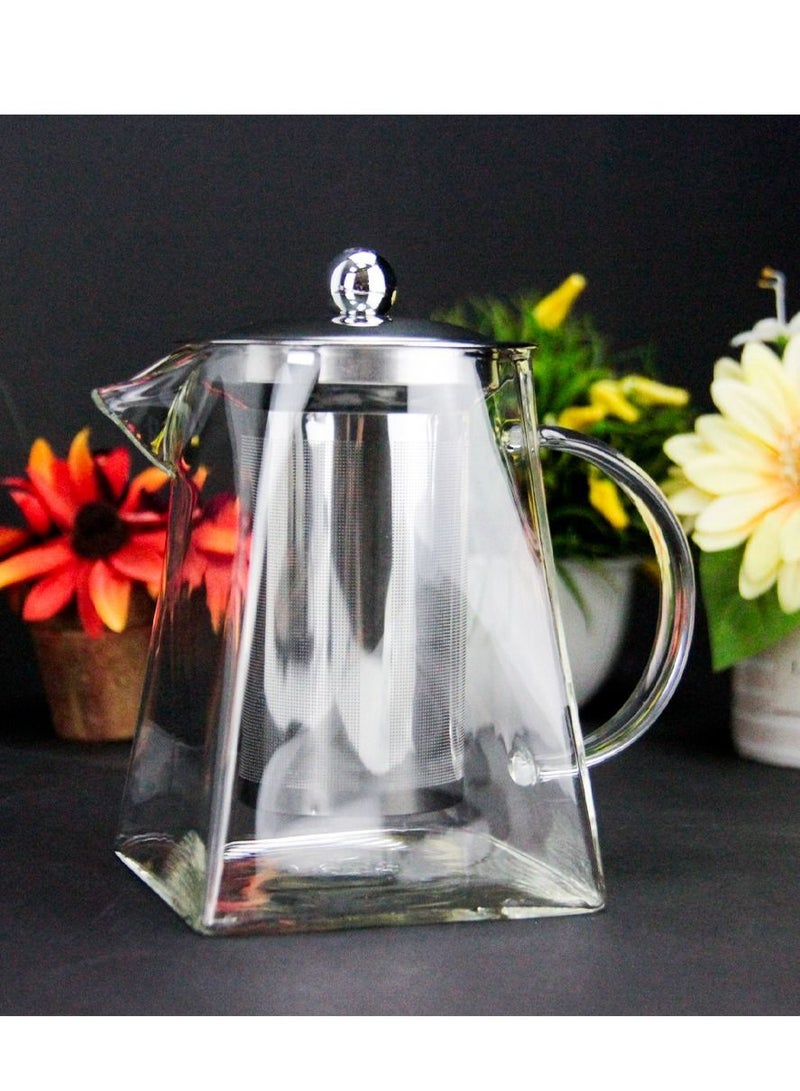 Tealand Borosilicate Blooming Loose Leaf Glass Teapot With Stainless Steel Infuser & Lid Stovetop Safe 0.75 Liter  - Image 2