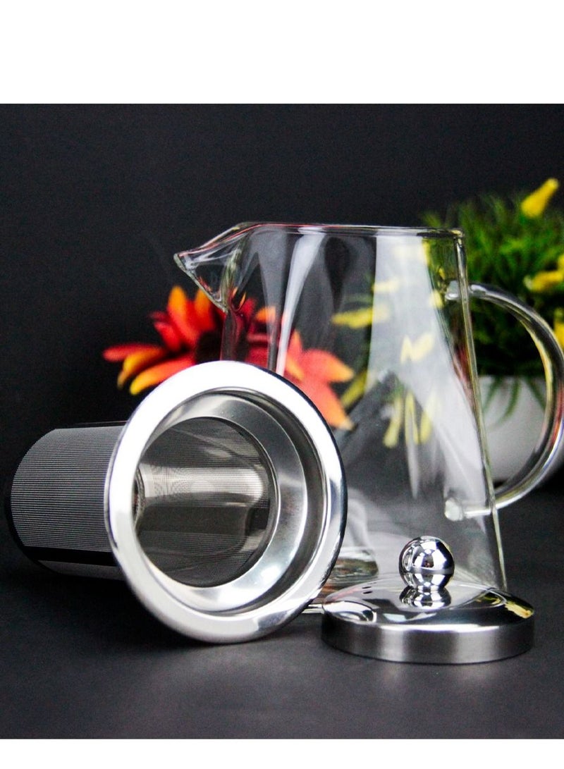 Tealand Borosilicate Blooming Loose Leaf Glass Teapot With Stainless Steel Infuser & Lid Stovetop Safe 0.75 Liter  - Image 3