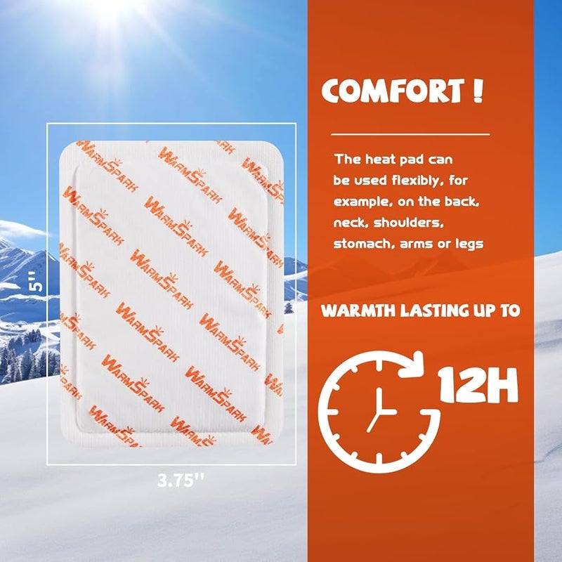 WarmSpark Body Warmers with Adhesive - Heat Warmer Patch Disposable Air Activated Hot Warmers - Up to 12 Hours of Heat - - Image 5
