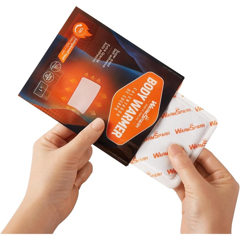 WarmSpark Body Warmers with Adhesive - Heat Warmer Patch Disposable Air Activated Hot Warmers - Up to 12 Hours of Heat - - Image 2