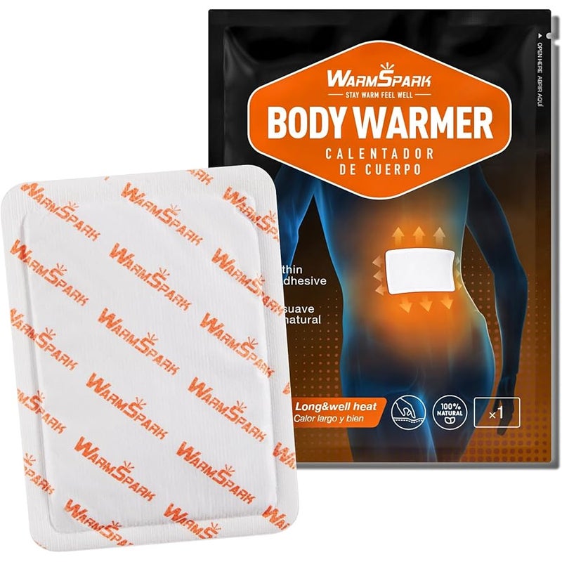 WarmSpark Body Warmers with Adhesive - Heat Warmer Patch Disposable Air Activated Hot Warmers - Up to 12 Hours of Heat - - Image 1