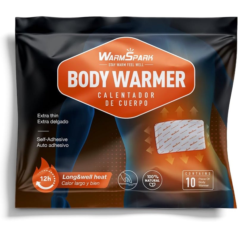 WarmSpark Body Warmers with Adhesive - Heat Warmer Patch Disposable Air Activated Hot Warmers - Up to 12 Hours of Heat - - Image 3
