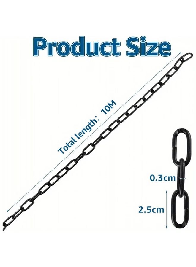 Black Heavy Duty Carbon Steel Chain 3mm Thick Link For Dog Lobster Tongs Barrier - Image 3