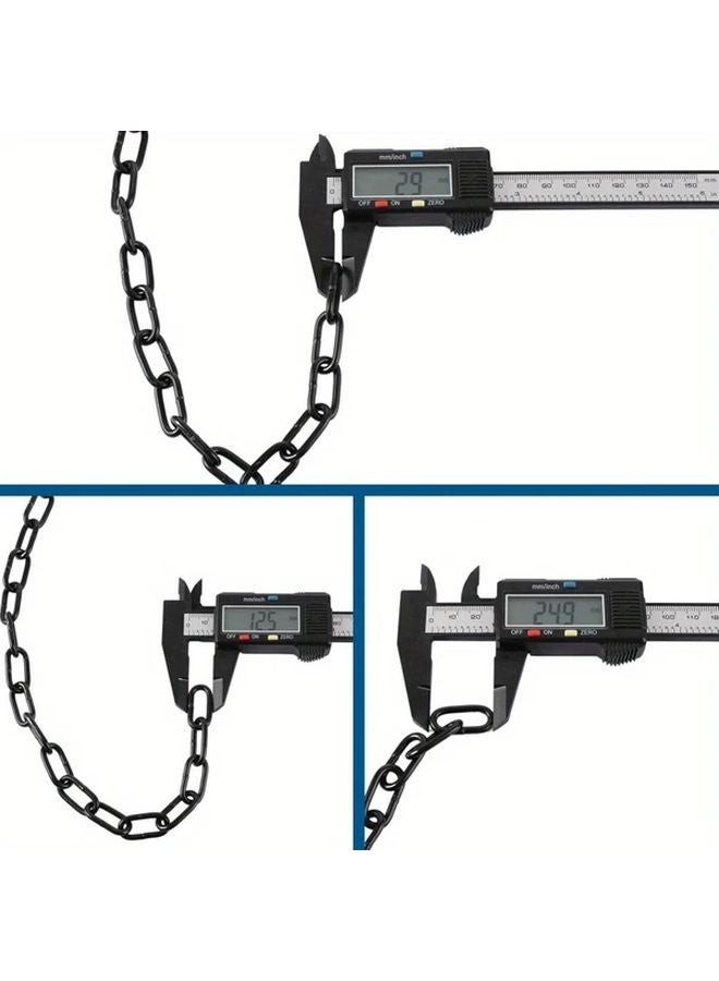 Black Heavy Duty Carbon Steel Chain 3mm Thick Link For Dog Lobster Tongs Barrier - Image 5