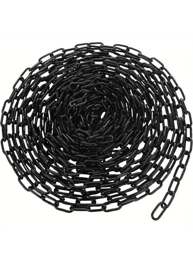Black Heavy Duty Carbon Steel Chain 3mm Thick Link For Dog Lobster Tongs Barrier - Image 1