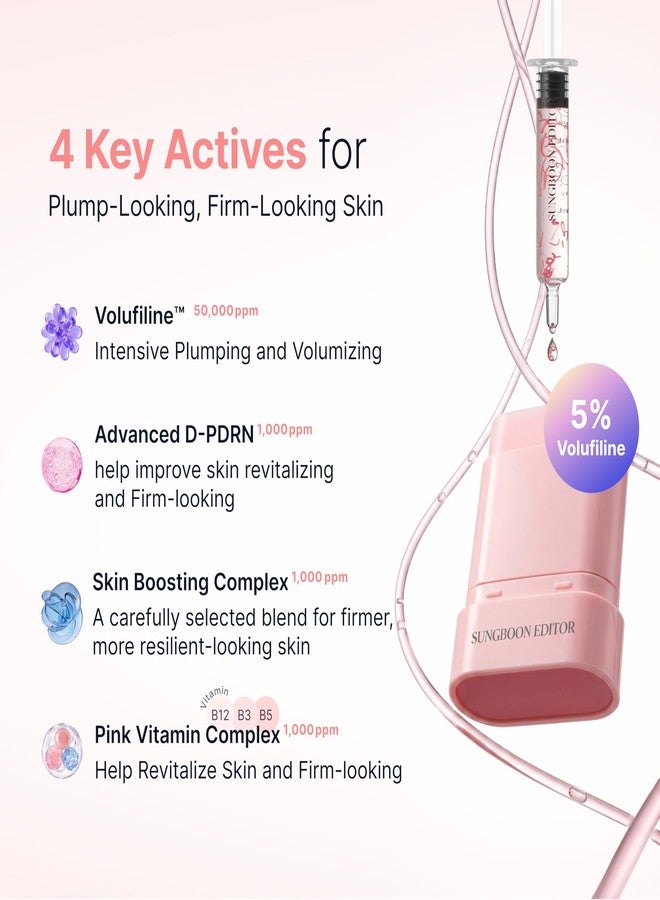 SUNGBOON EDITOR Pink PDRN & Volufiline Multi Balm Stick, Niacinamide, Collagen Wrinkle Stick, All-in-One Plumping & Hydrating Balm for Face, Eyes & Neck, Dewy Glow Skin, 0.35 Oz (Pack of 2 - Image 4
