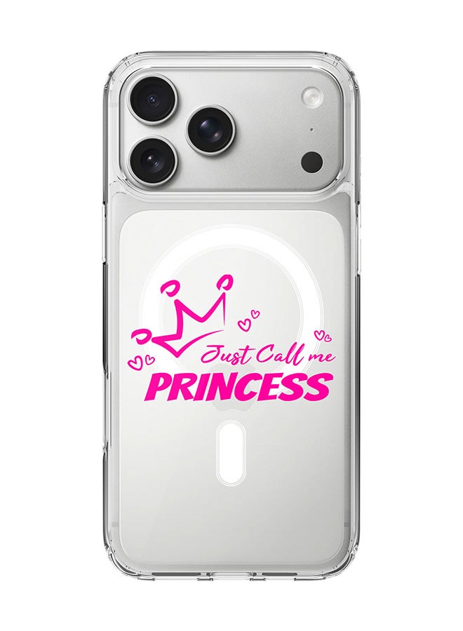 Stylizedd Classic Clear MagSafe Case for iPhone 17 Pro Max , Hybrid Soft Case Flexible Edges Anti Drop TPU PC Gel Thin Transparent Cover [ Designed for iPhone 17 Pro Max ] - Just call me princess