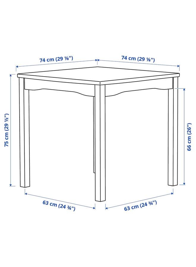 erorex Table, Grey/Birch Veneer, 74X74 Cm - Image 4
