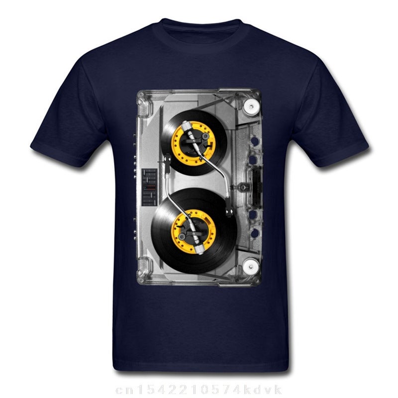 Fashion Old School Cassette Quality Printing T-Shirt For Men - Image 1