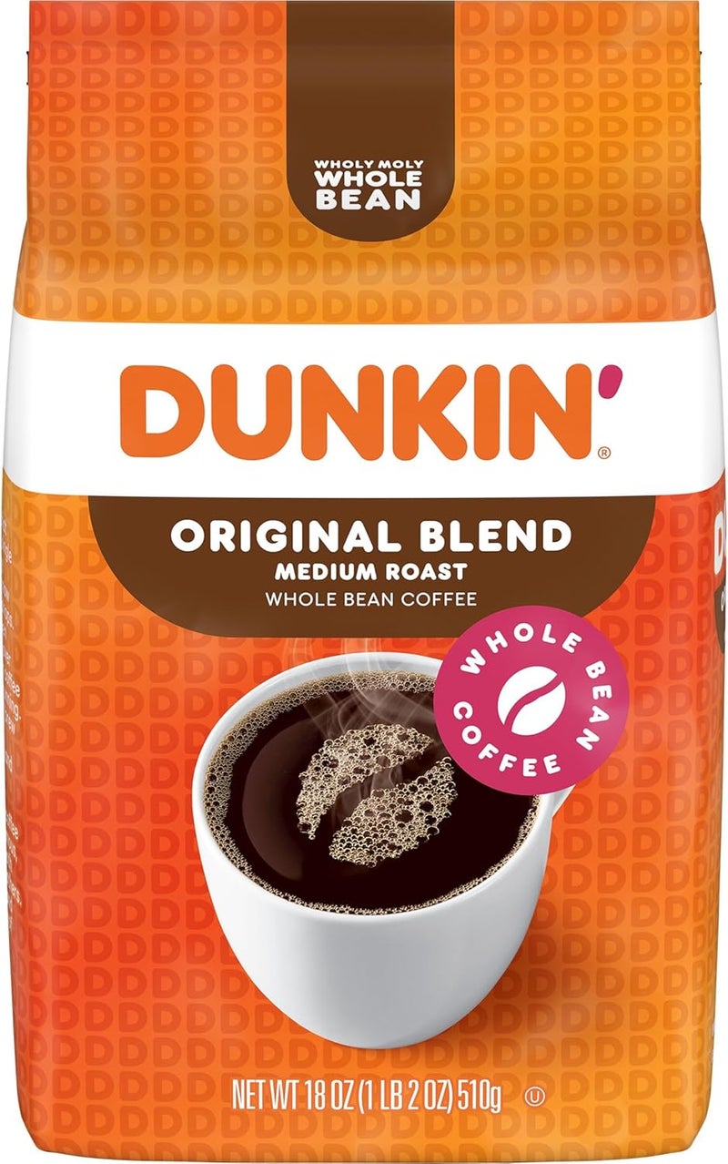 Dunkin' Original Blend Medium Roast Whole Bean Coffee - 18 Ounces (Pack of 6) - Image 3