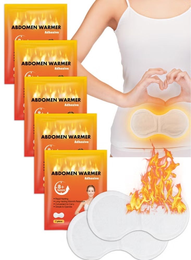 Hodaf Hot Patch Waist Self-Heating Patch Winter 5X Portable Menstrual Heating Pad, Warm Adhesive Portable Heating Patches - Image 1