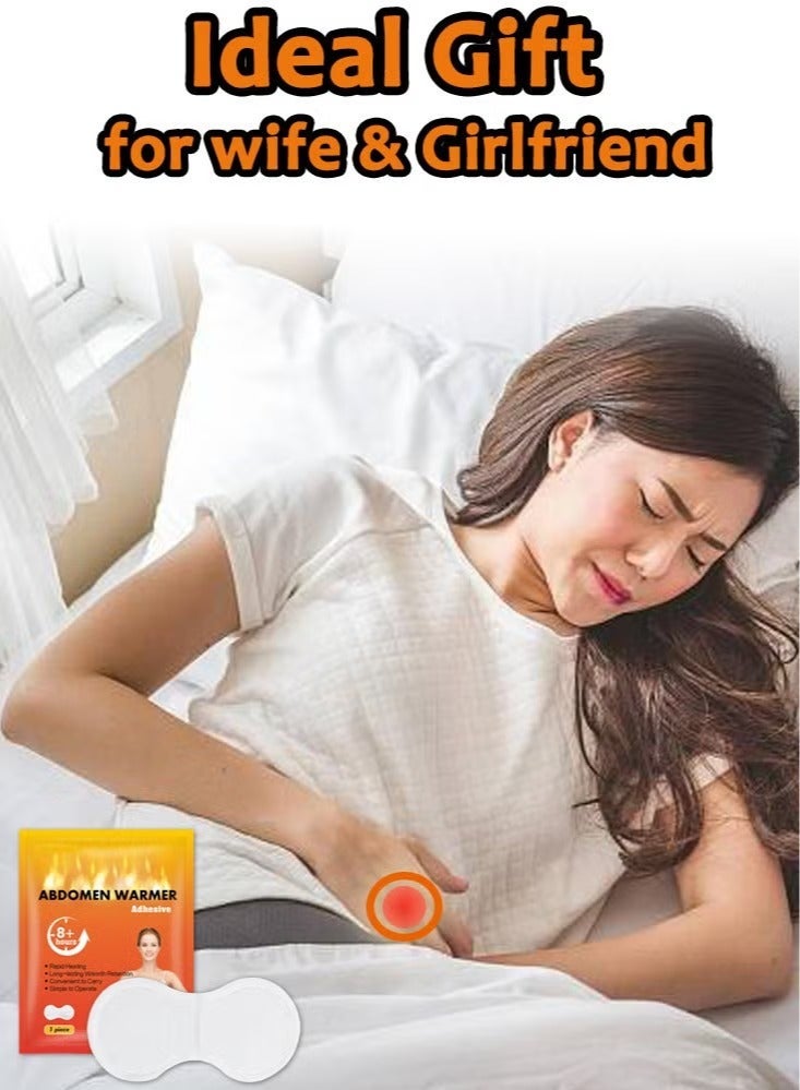 Hodaf Hot Patch Waist Self-Heating Patch Winter 5X Portable Menstrual Heating Pad, Warm Adhesive Portable Heating Patches - Image 2