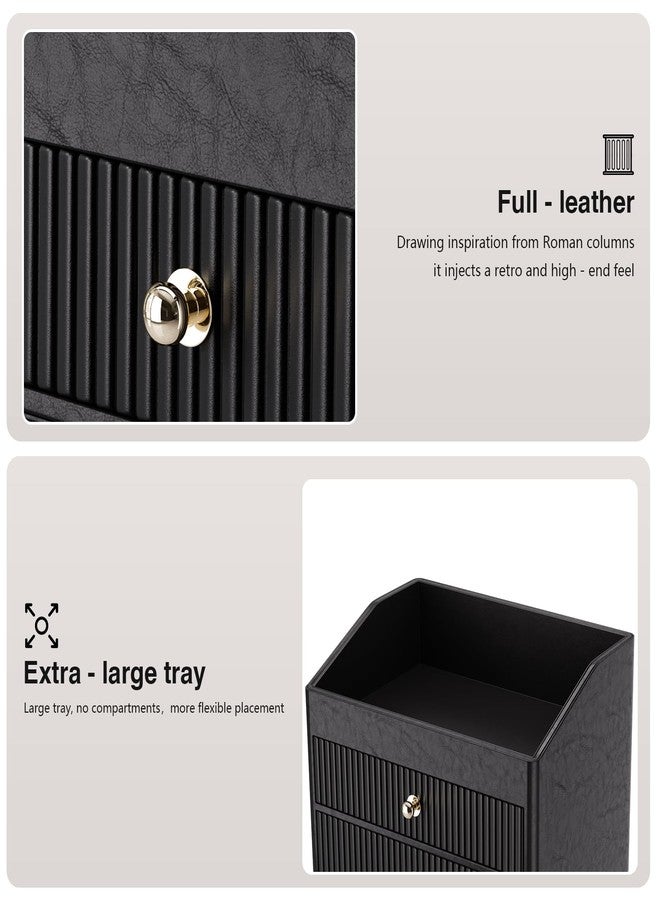 LADSTAG Cosmetic Organizer,Luxury Make up Organizer with 3 shelf Drawers,Black Large Capacity Makeup Organizers for Skincare,Brushes, Dresser,Bedroom,Bathroom,Gifts for Her,Birthday Gifts for Mom - Image 5