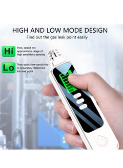 SYOSI Portable Gas Leak Detector, Audible Alarm for Natural Gas, Methane, Hexane, and Propane, Sniffer with Lo Hi Mode, LCD Screen Gas Meter, 2X AAA Battery Powered for Home and Outdoor Use, White  - Image 3