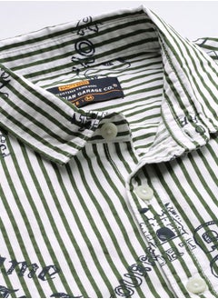 The Indian Garage Co Men Regular Fit Striped Full Sleeves Spread Collar Casual Shirt  - Image 4