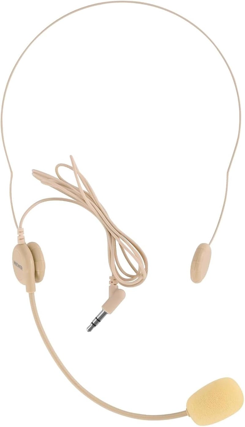 Microphone Headset, Mono Track for Wired Voice Amplifier, Standard 3.5mm TRS Connector Jack Head Mic Plug for Teachers, Fitness Coaches, Tourism Guides, Public Speakers, LM9 - Image 1
