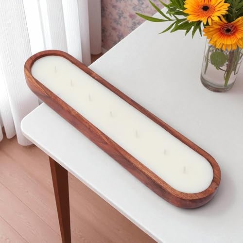 AURA DECOR AuraDecor Wooden Urli Candle with Luxury Aroma of Oudh & Vanilla for Aromatherapy, HomeDecor & Gifting, Soy Wax (Wooden Urli Candle, Large) - Image 3