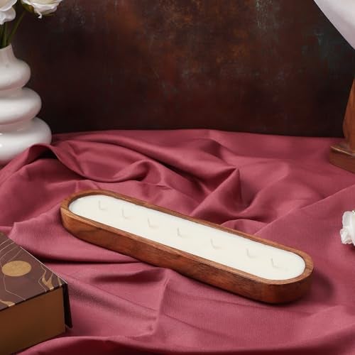AURA DECOR AuraDecor Wooden Urli Candle with Luxury Aroma of Oudh & Vanilla for Aromatherapy, HomeDecor & Gifting, Soy Wax (Wooden Urli Candle, Large) - Image 5
