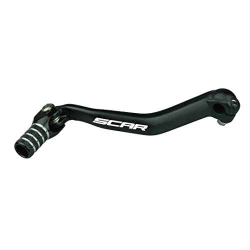 SCAR Folding Gear Shift Lever Shifter Pedal Forged Compatible with Yamaha YZ YZX 125 250 YZ125 YZ250 0526 Fantic XX XE 125 250 2226 Black - Image 1
