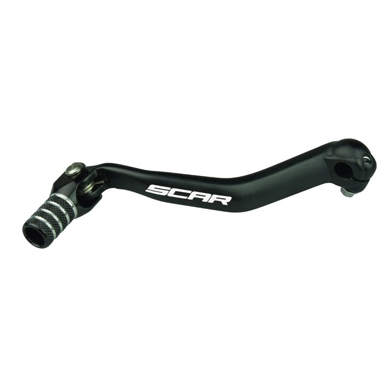 SCAR Folding Gear Shift Lever Shifter Pedal Forged Compatible with Yamaha YZ YZX 125 250 YZ125 YZ250 0526 Fantic XX XE 125 250 2226 Black - Image 2