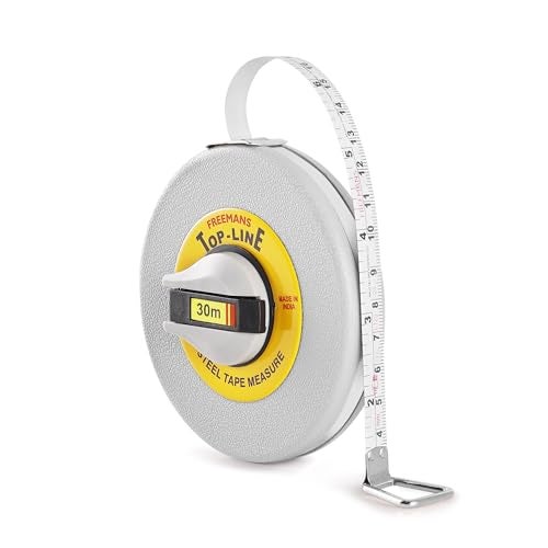 FREEMANS TN30 Top Line 30m:9.5mm Steel Measuring Tape - 30m/100ft || Unbreakable ABS Case || Stainless Steel Band || Dura Coat Tape Blade || Stainless Steel Mouth with End Hook - Image 4