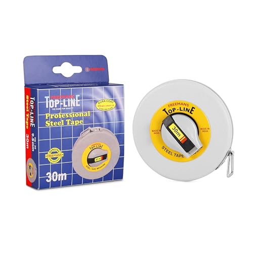 FREEMANS TN30 Top Line 30m:9.5mm Steel Measuring Tape - 30m/100ft || Unbreakable ABS Case || Stainless Steel Band || Dura Coat Tape Blade || Stainless Steel Mouth with End Hook - Image 2
