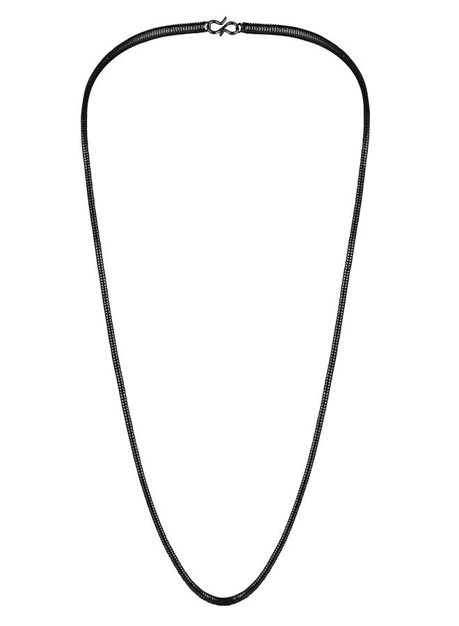 Mahi Exclusive Black Silver Long Chain for Men and Boys (CN1100231B) - Image 3