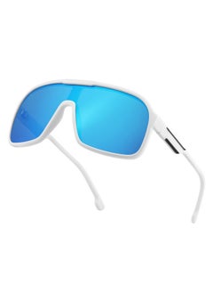 FEISEDY Fashion Polarized Sunglasses Oversized One Piece Reflective Lens Sports Sun Glasses B0122  - Image 1