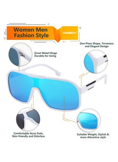 FEISEDY Fashion Polarized Sunglasses Oversized One Piece Reflective Lens Sports Sun Glasses B0122  - Image 4