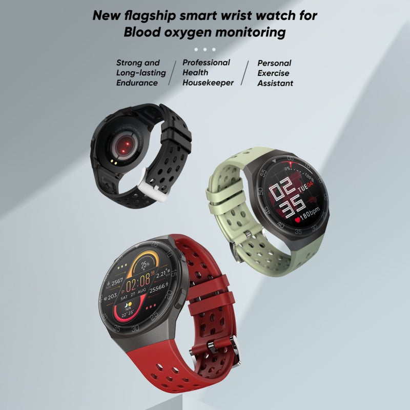 Fitness Watch: 1.28Inch Color Green Screen 2.5D Cambered Surface - VC325 Dual Sensor 24-Hour Heart Rate & Blood Oxygen Monitoring Activity Tracker for Health Monitoring Sports & Daily Life - Image 2