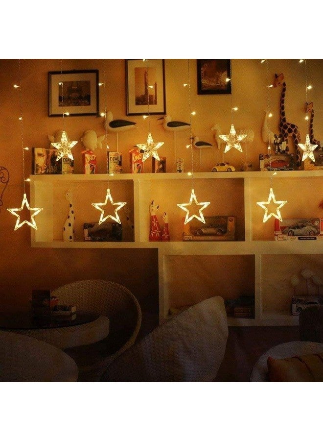 Errol Curtain Lights, 12 Star Lights for Home Decoration, 138 Led 2.5 Meter String Lights with 8 Flashing Modes, Diwali Lights for Decoration for Home, Christmas, Wedding, Party (Warm White) - Image 5