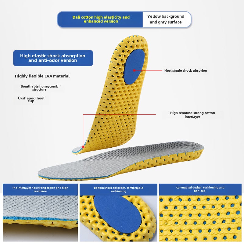 EVA Honeycomb Breathable Insoles for Men245-2 mesh + gasket-black [mesh + EVA + gasket]] 245-2 mesh + gasket-black [mesh + EVA + gasket]] 