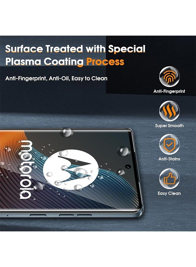 2 Pcs Screen Protector for Motorola Edge 50 Fusion 5G Tempered Glass, Full Coverage HD 9H Hardness Anti-Scratch Anti-Fingerprint Bubble-Free Tempered Film
