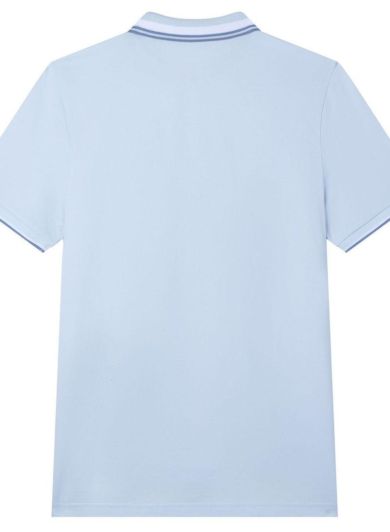 GIORDANO Men’s Slim Pique Polo with Contrast Collar & Signature Embroidery - Image 2