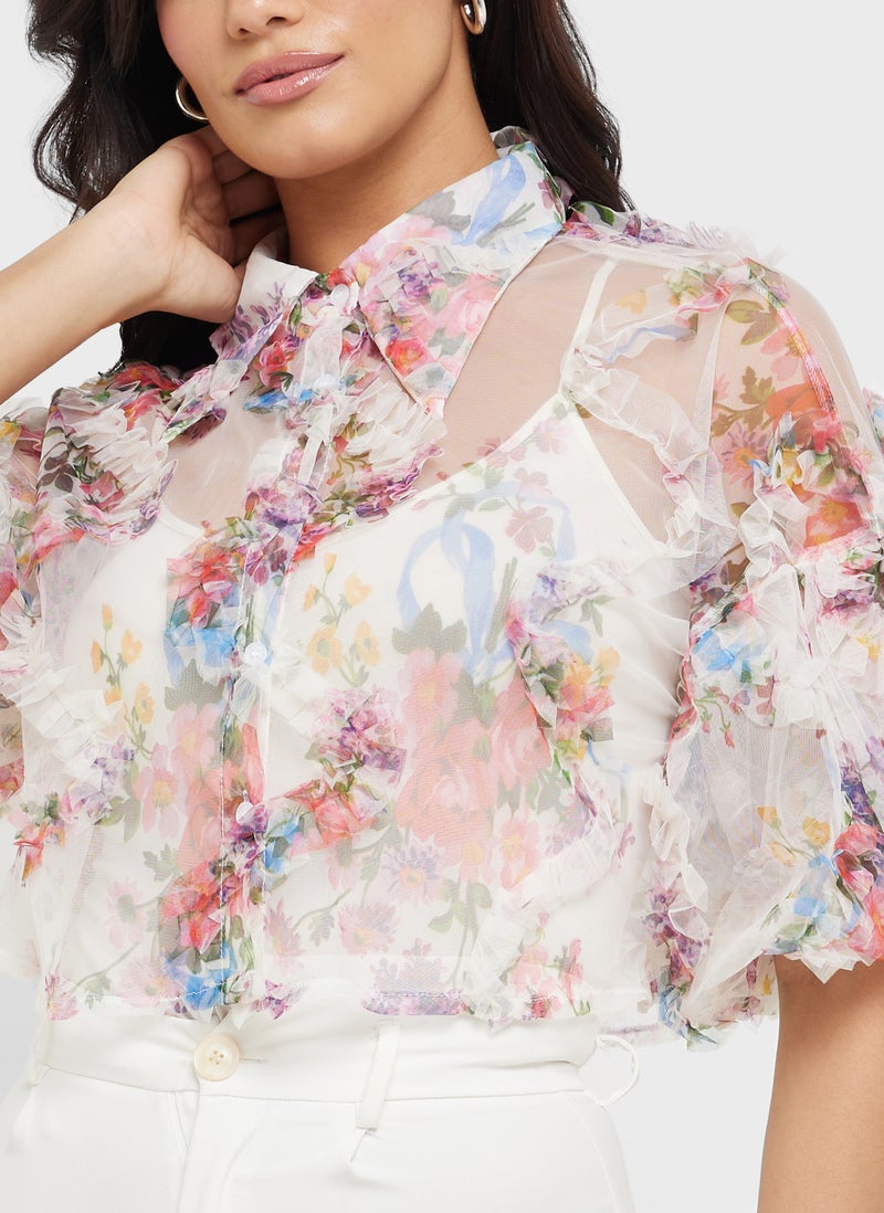 ELLA Floral Print Top  - Image 3