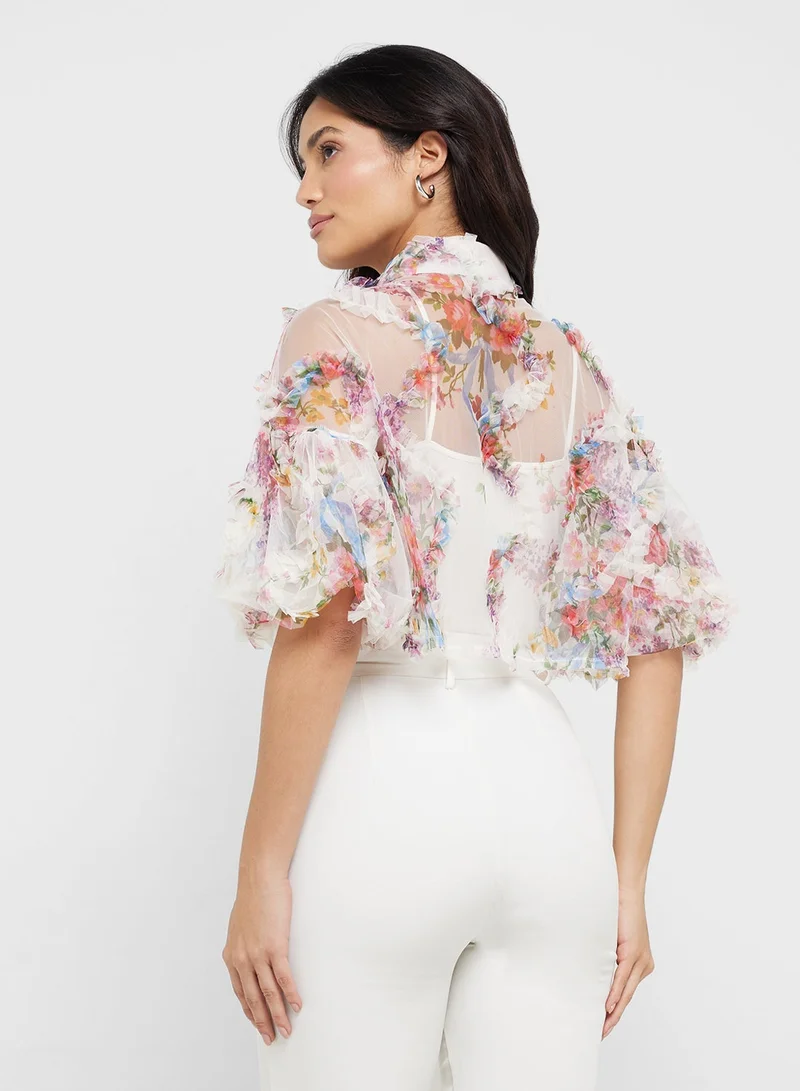 ايلا بلوزة بطبعة زهور