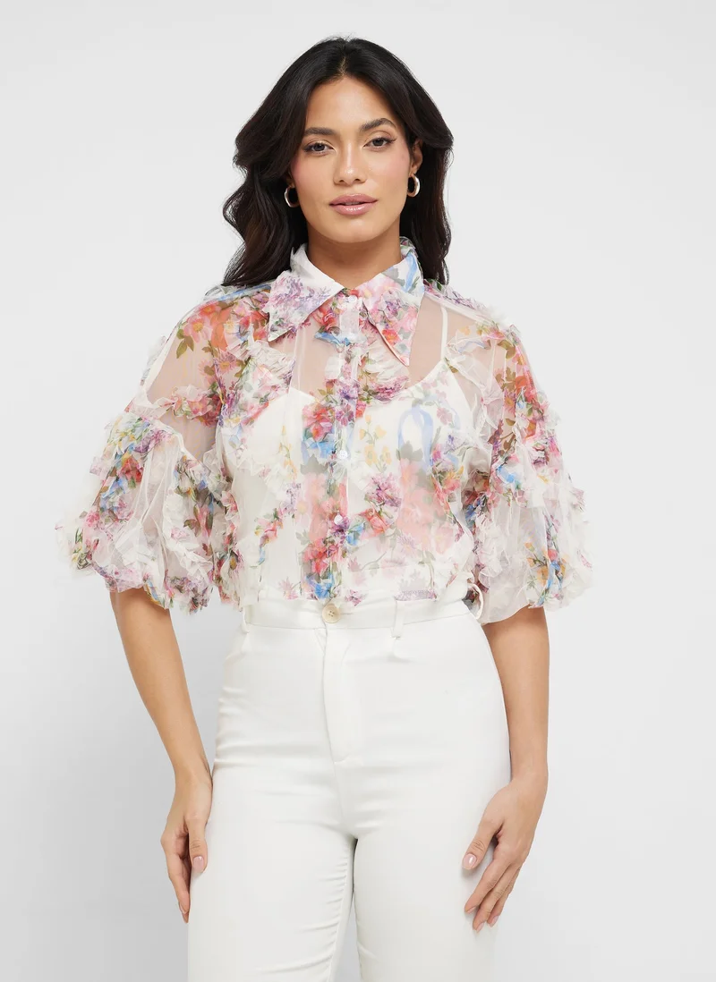 ايلا بلوزة بطبعة زهور