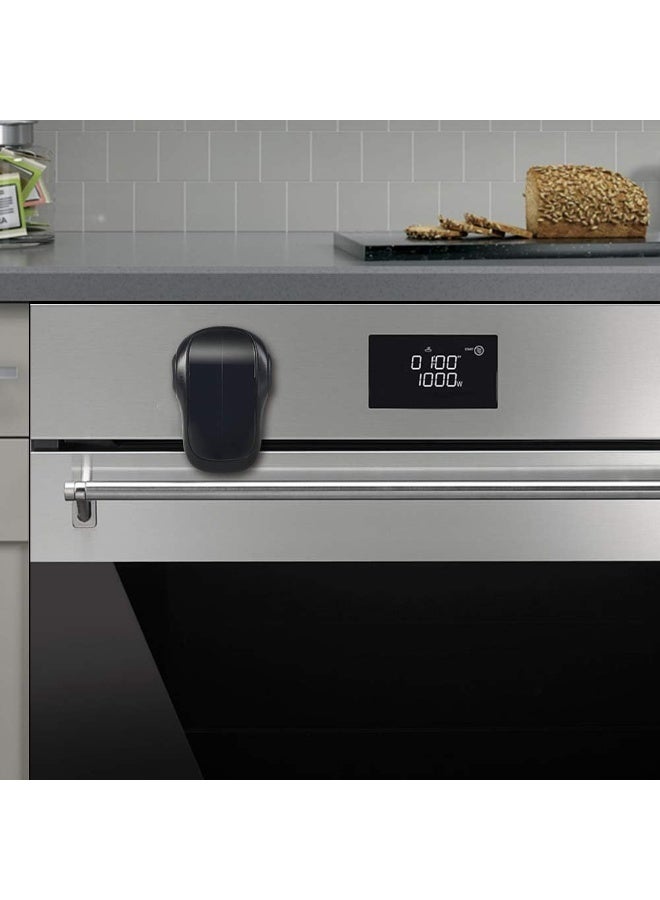 EUDEMON Child Safety Heat-Resistant Oven Door Lock, Oven Front Lock for Kids Easy to Install, Use 3M Adhesive, No Screws or Drill (Black) - Image 1