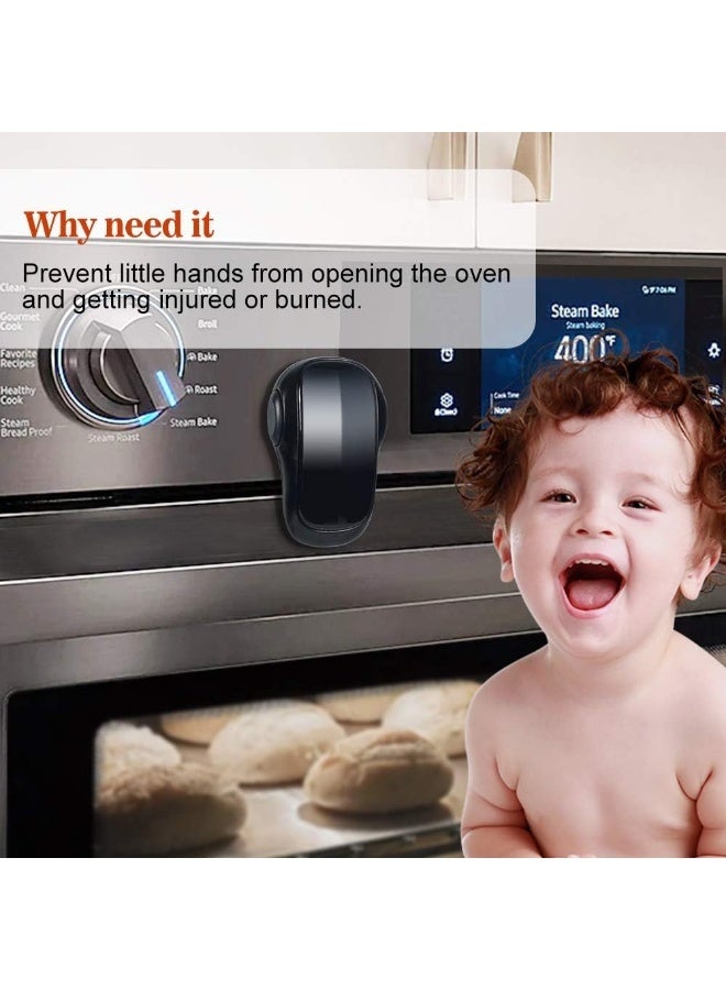 EUDEMON Child Safety Heat-Resistant Oven Door Lock, Oven Front Lock for Kids Easy to Install, Use 3M Adhesive, No Screws or Drill (Black) - Image 2