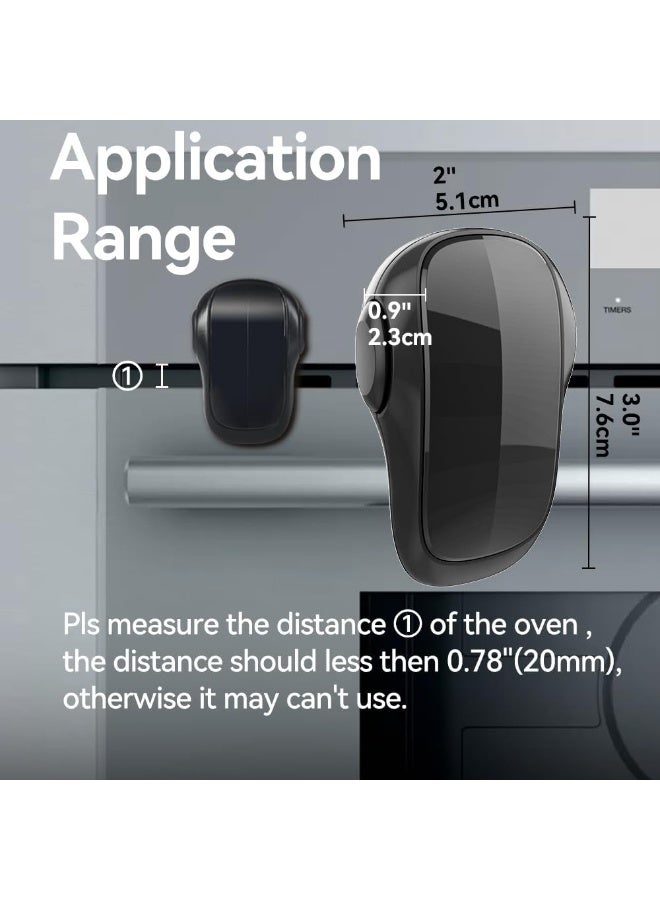 EUDEMON Child Safety Heat-Resistant Oven Door Lock, Oven Front Lock for Kids Easy to Install, Use 3M Adhesive, No Screws or Drill (Black) - Image 3