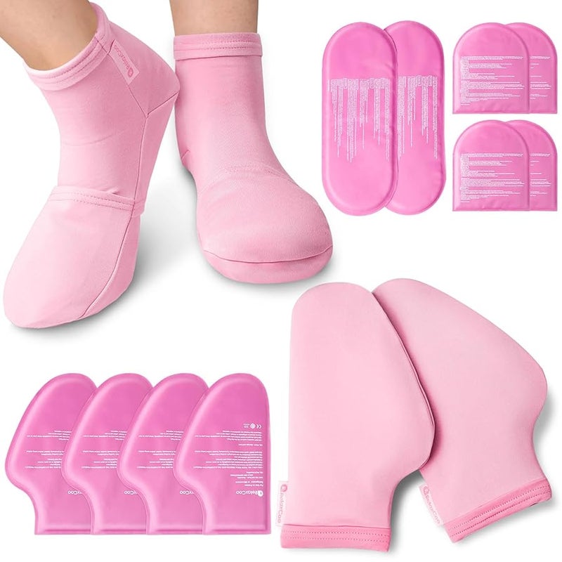 Cold Therapy Socks  Hand Ice Pack Cold Gloves for Chemotherapy Neuropathy Chemo Care Package for Women Men Ideal for Plantar Fasciitis Carpal Tunnel Arthritis Hand Pain Relief L