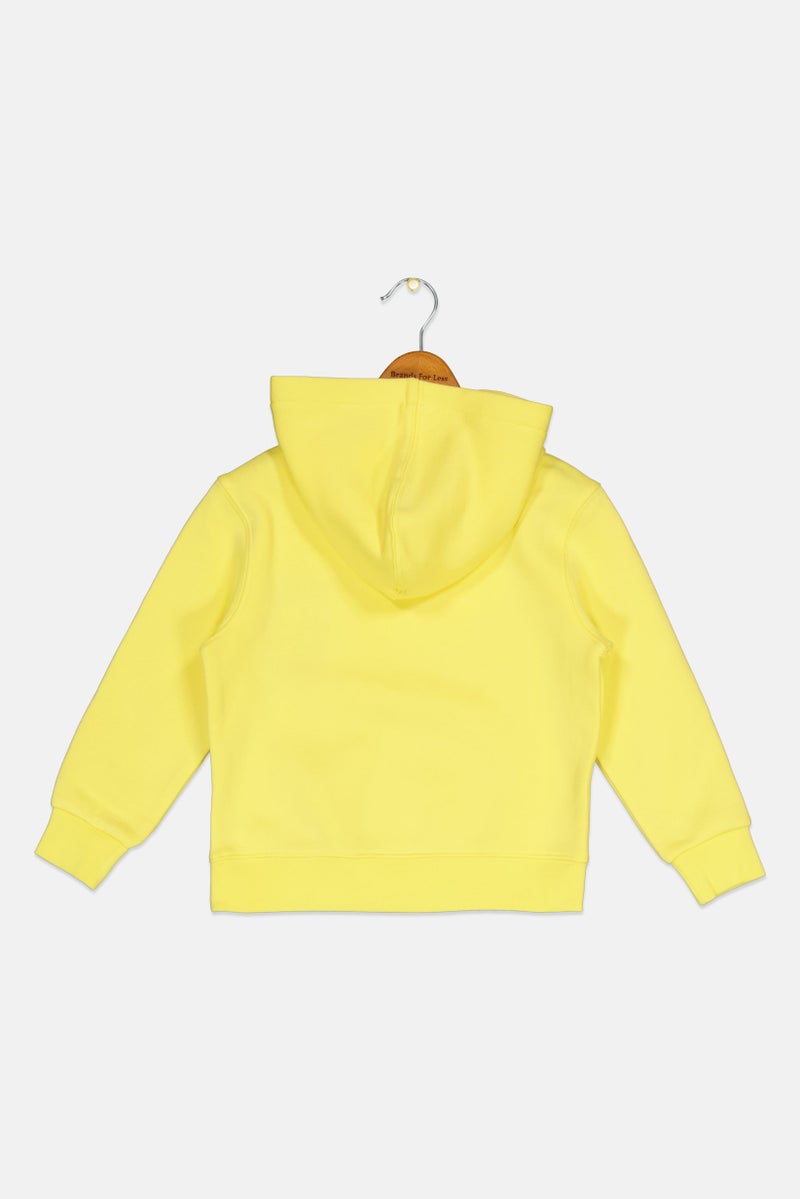 ESPRIT Kids Boy Long Sleeves Graphic Print Hooded Sweatshirts, Yellow  - Image 2