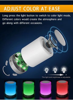 SUCITY Portable Night Light With Bluetooth Speaker - Multicolor Touch Bedside Lamp - Rechargeable Speaker Table Lamp - Stepless Dimming LED Lamp  - Image 3