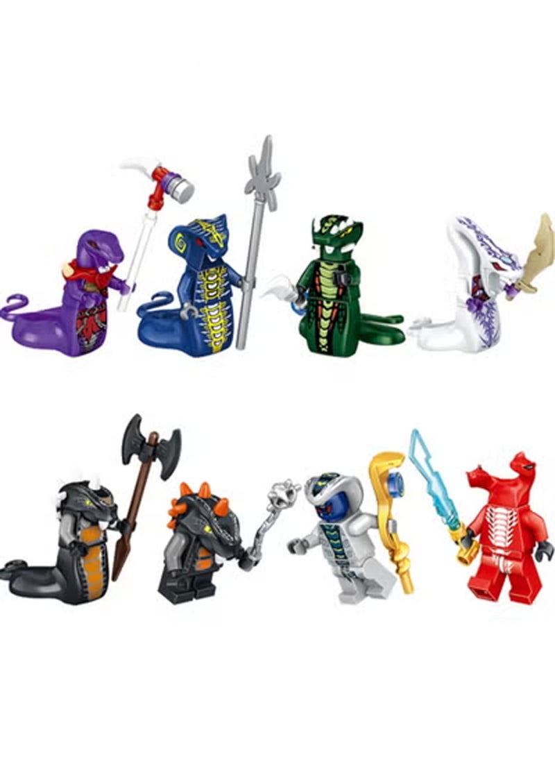 8 Pcs Colorful Educational Building Blocks Mini Doll Toys For Boys Children Gift Bag, Creative Assembly Toys