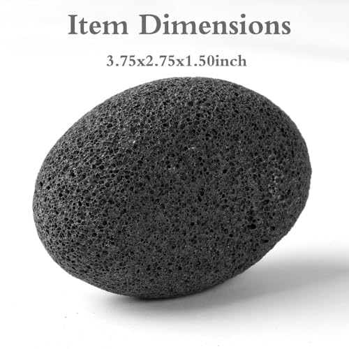 Borogo Natural Foot Pumice Stone for Feet, Borogo 4-Pack Lava Pedicure Tools Hard Skin Callus Remover for Feet and Hands Black - Image 3