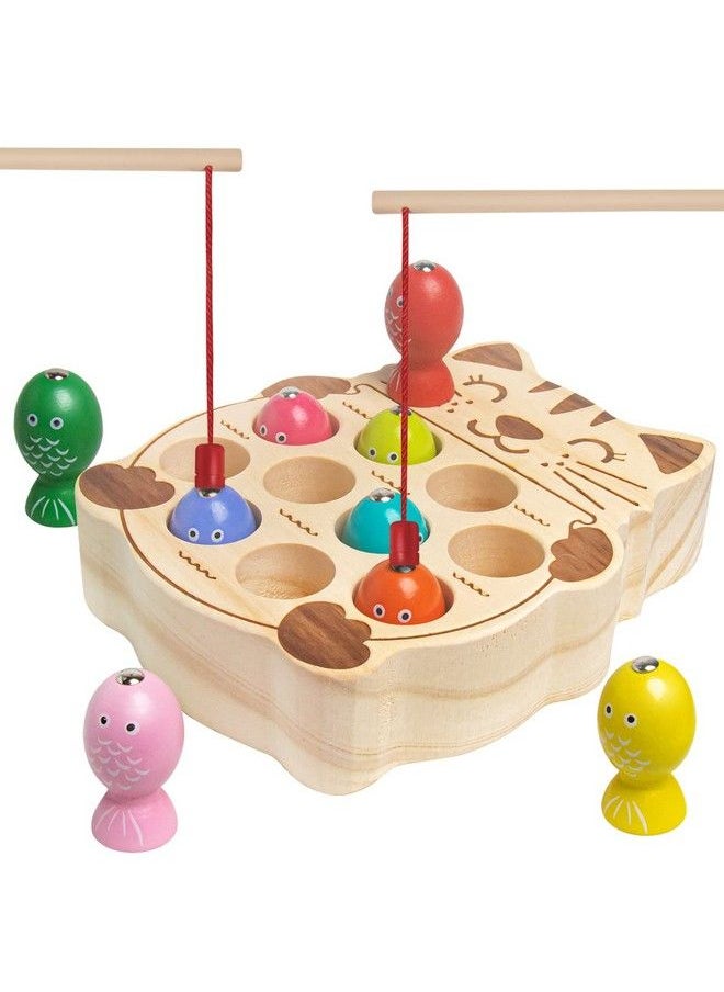 Generic - Magnetic Fishing Game,Wooden Montessori Toys For Toddler,Fine Motor Skill Toys Learning Handeye Cognition Education Math Preschool Board Games Birthday Gifts For 3 4 5 Years Old Kids Boys Girls - Image 1