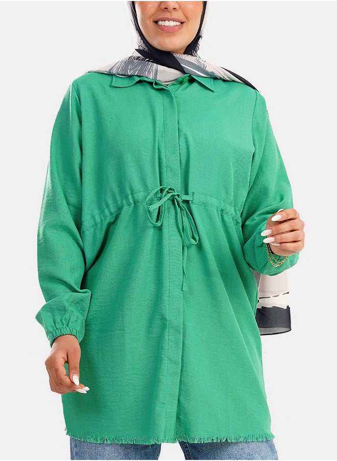 Clue - Shirt with Unfinished Hem - Image 1